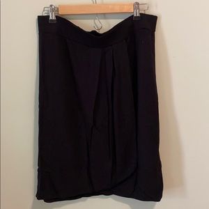 Cabi Black Wrap Skirt Knit Medium